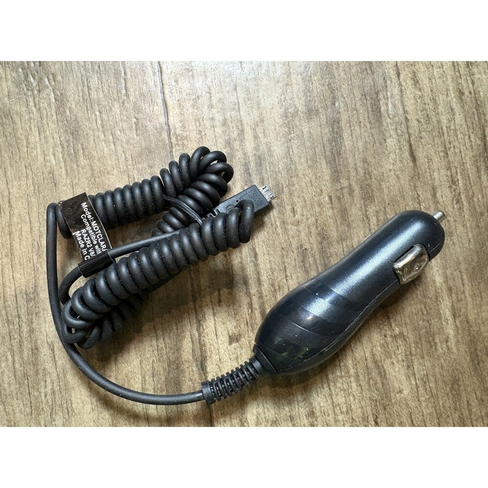 Motorola MOTCLARAZR Car Charger RAZR2 V8 V9 V9M V9X Micro USB Cell Phone Cable
